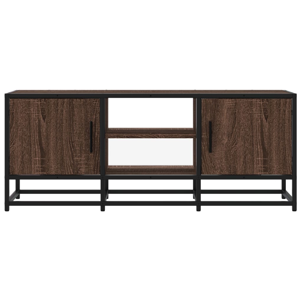 Móvel TV 100x35x41cm derivados madeira/metal carvalho castanho