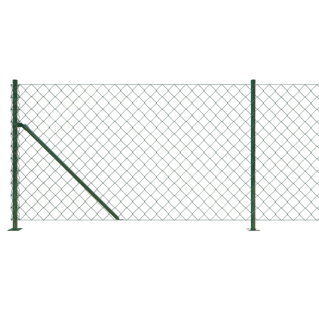 Cerca de arame com flange 0,8x25 m verde