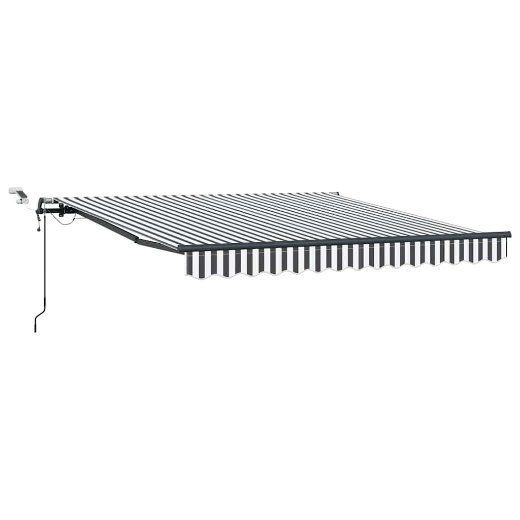 Toldo retrátil automático com leds 300x250 cm antracite/branco