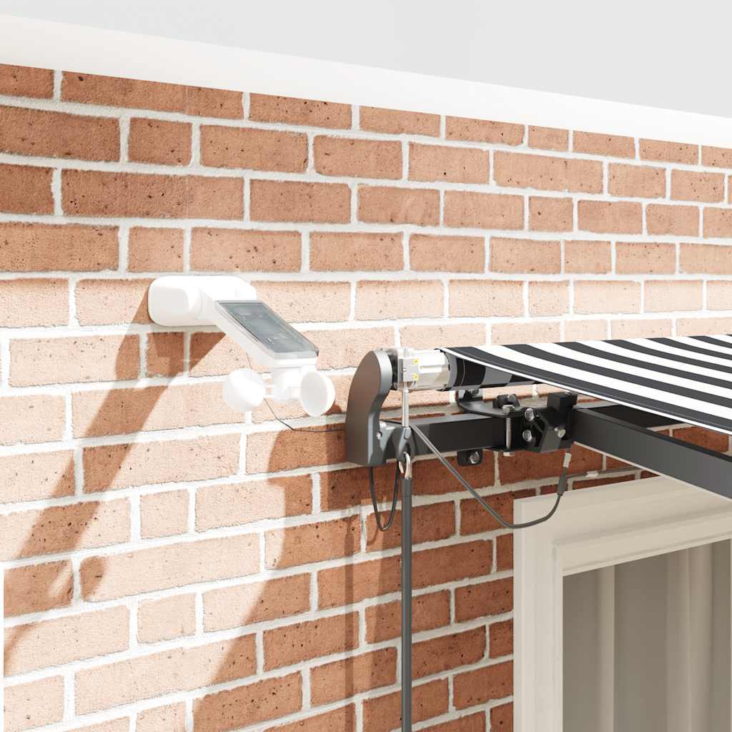 Toldo retrátil automático com leds 300x250 cm antracite/branco
