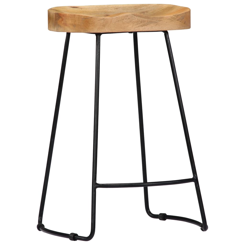 Bancos de bar gavin 2 pcs madeira mangueira maciça