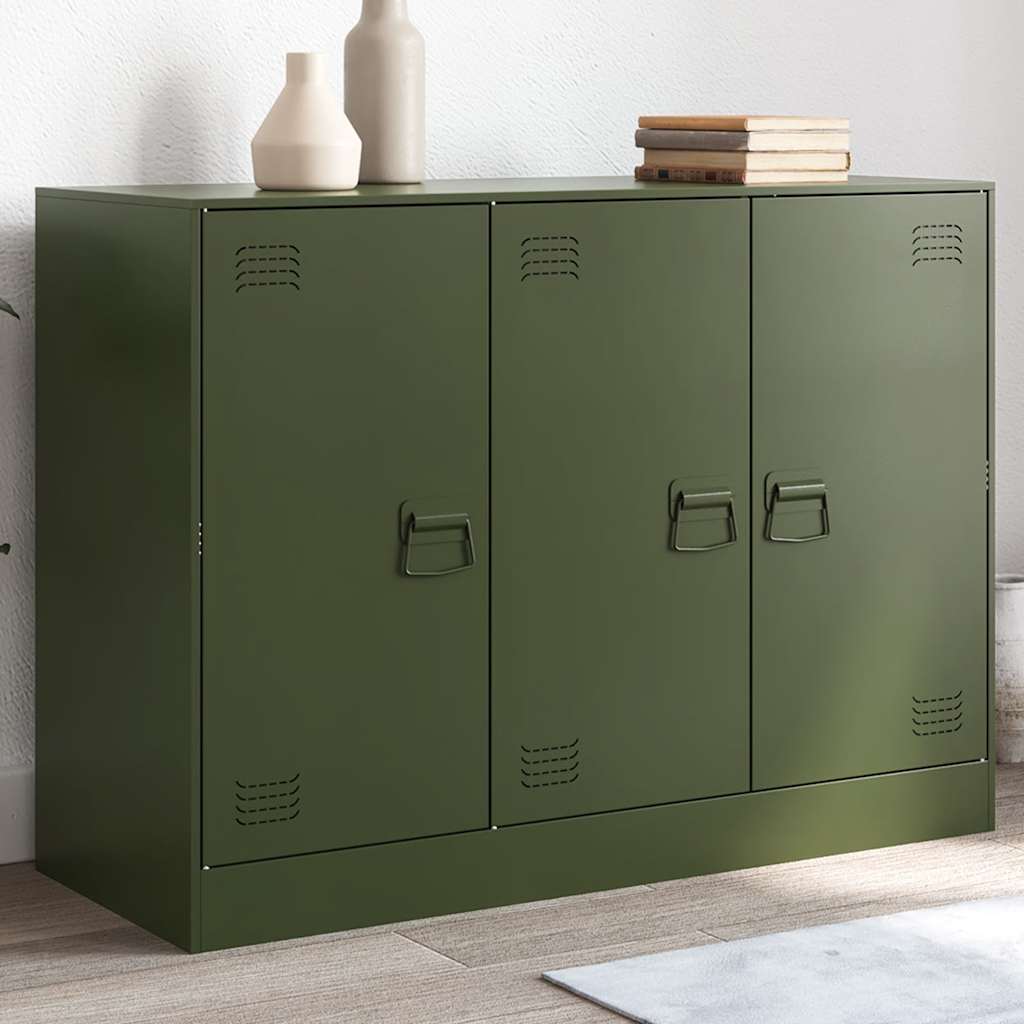 Aparador 99x39x73 cm aço verde azeitona