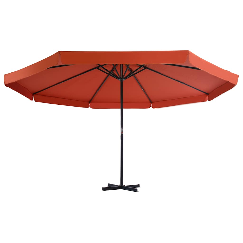 Guarda-sol de jardim com base portátil terracotta