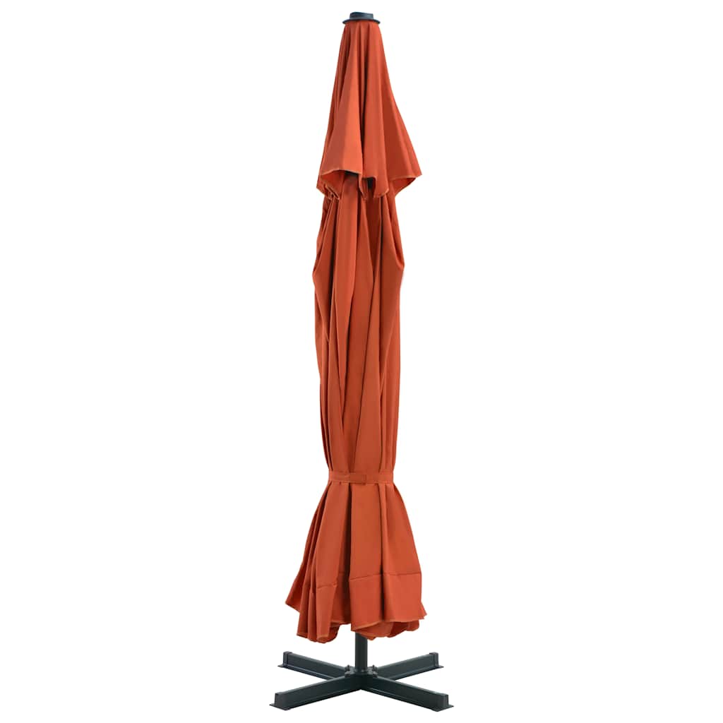 Guarda-sol de jardim com base portátil terracotta