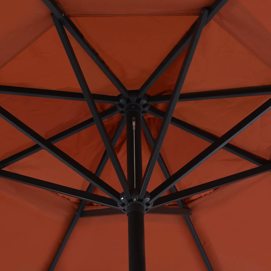 Guarda-sol de jardim com base portátil terracotta