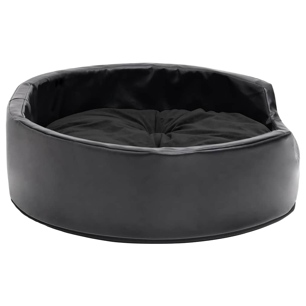 Ninho para cães 69x59x19 cm pelúcia/couro artificial preto