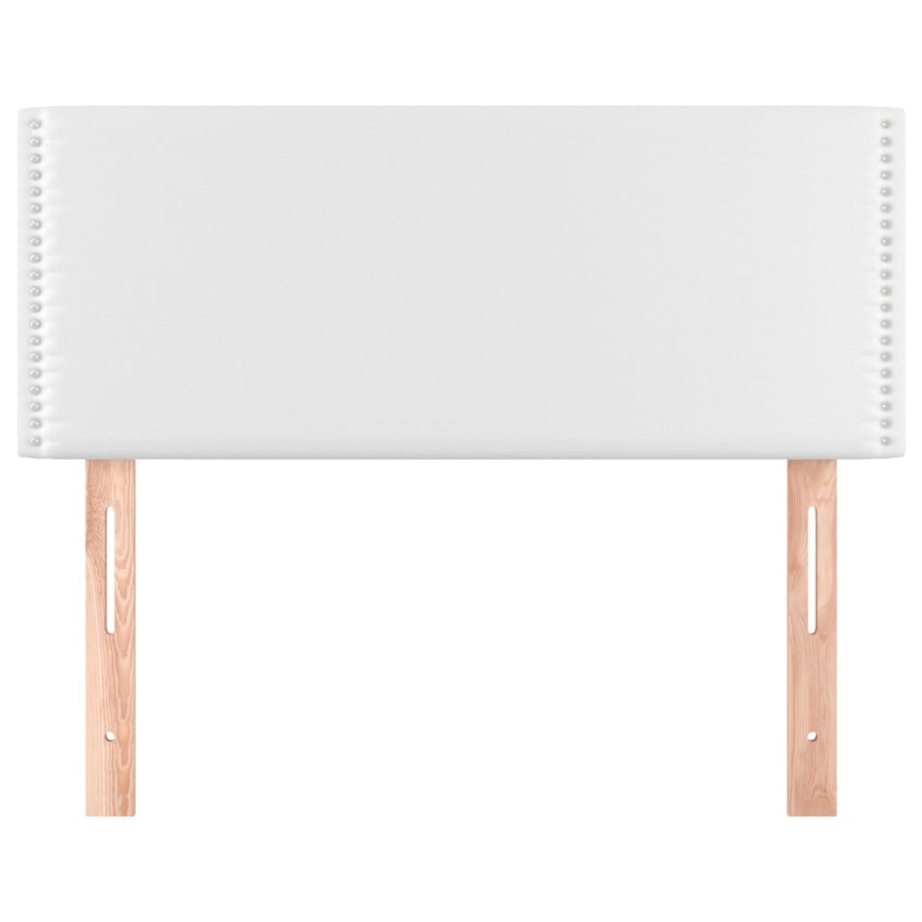Cabeceira de cama couro artificial 100x5x78/88 cm branco