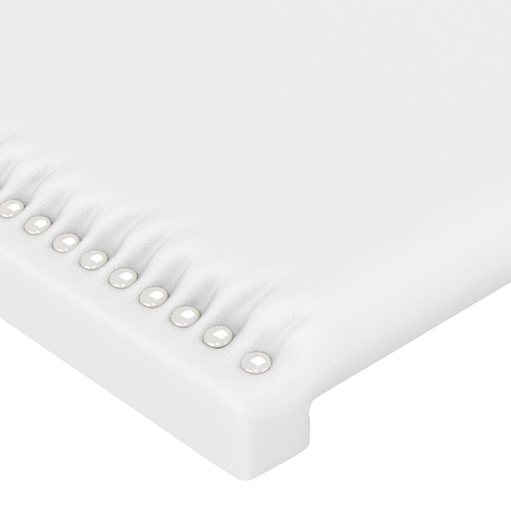 Cabeceira de cama couro artificial 100x5x78/88 cm branco