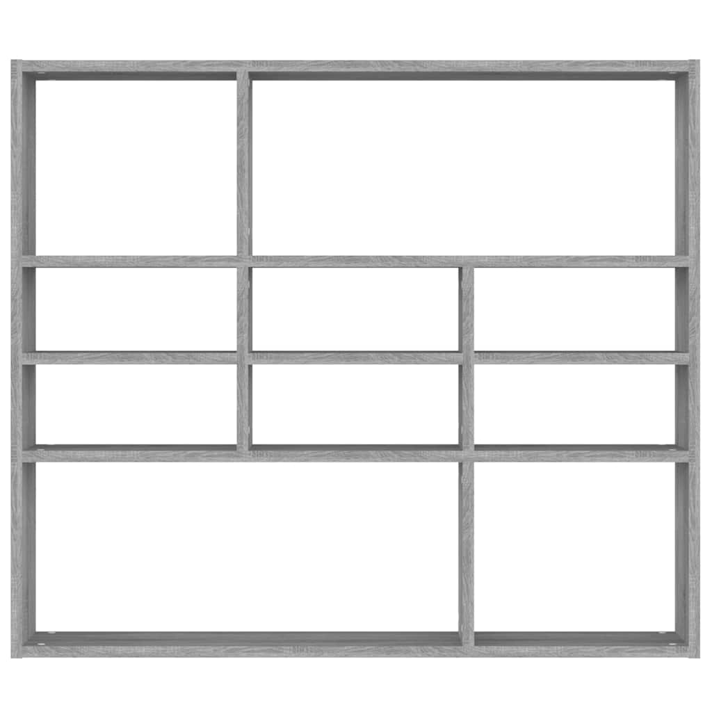 Estante 90x16x78 cm derivados de madeira cinzento sonoma