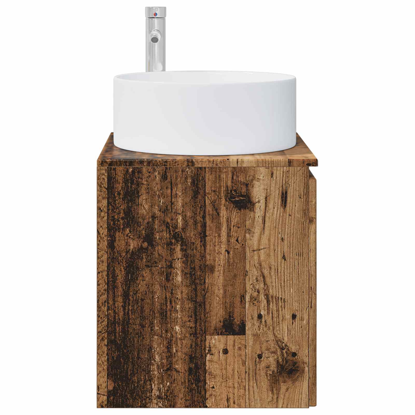 Vanidade de pia de parede madeira antiga 49,5 x 44,5 x 65,5 cm