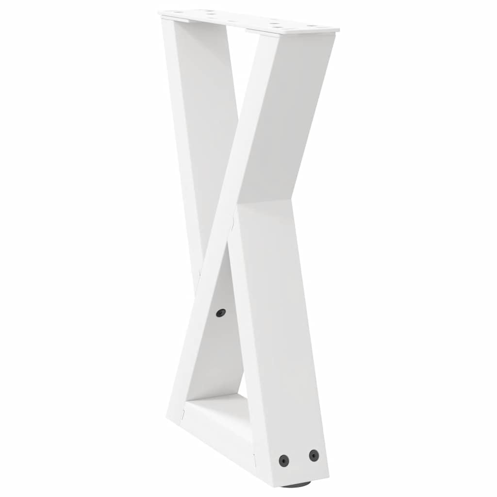 Pés para mesa de centro 2 peças, branco, 28x(42-43,3) cm, aço