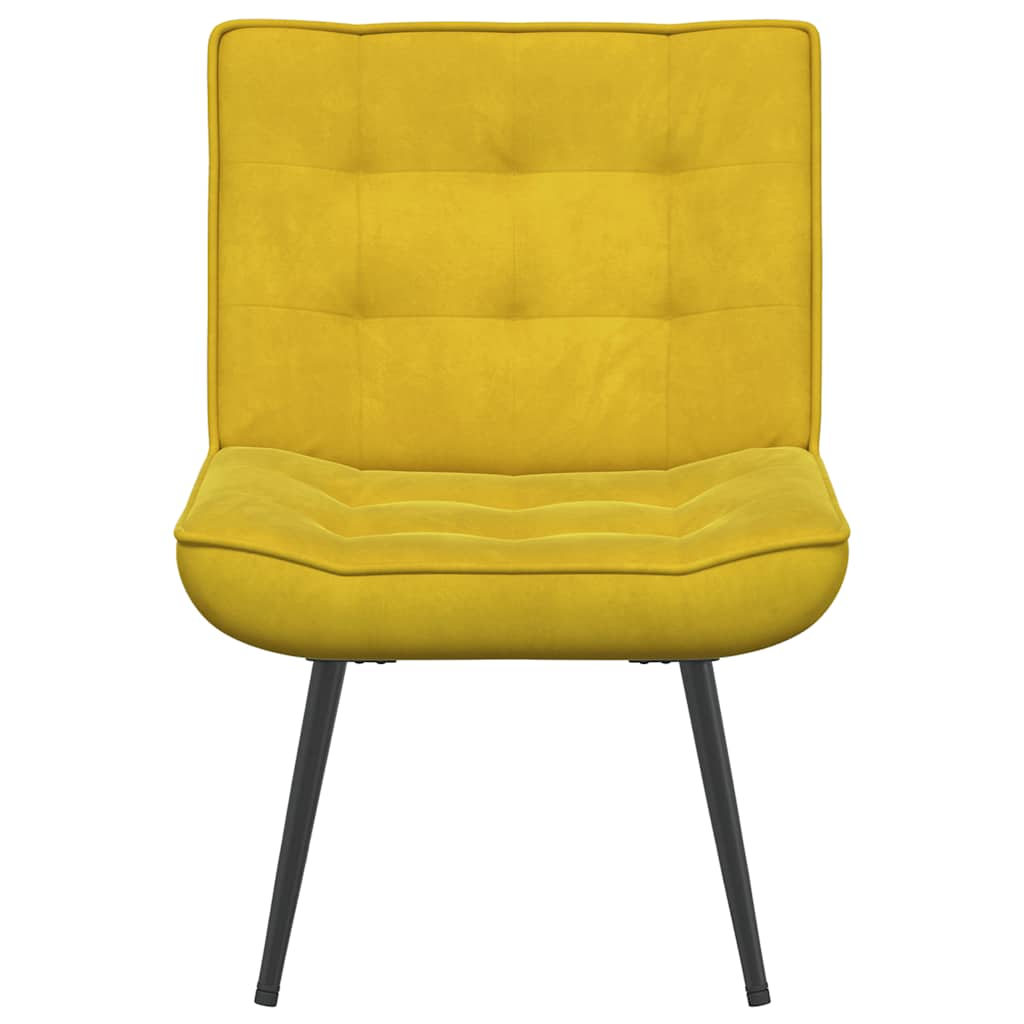 Cadeira de relaxamento 64x74x84 cm veludo amarelo