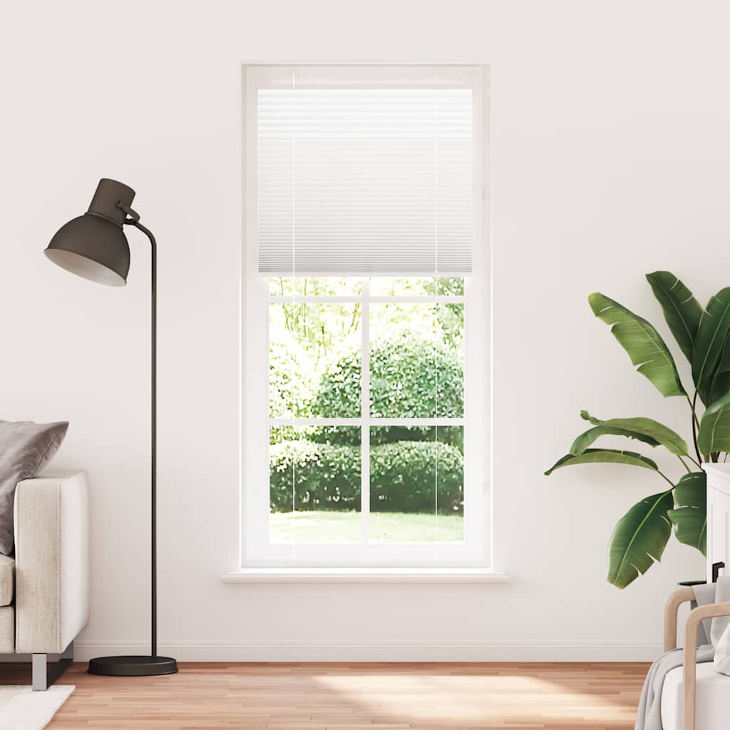 Branco plissada cega 90x200 cm largura tecido 89,4 cm poliéster