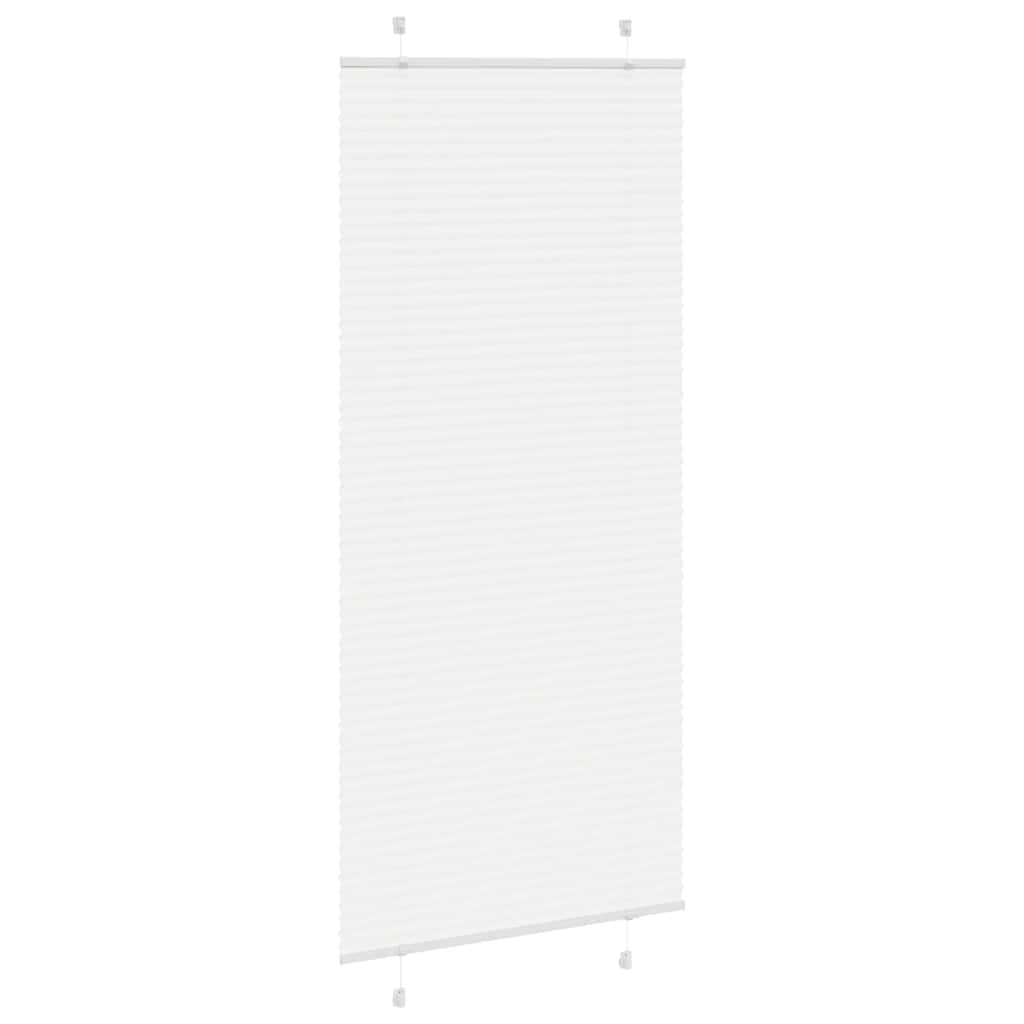 Branco plissada cega 90x200 cm largura tecido 89,4 cm poliéster