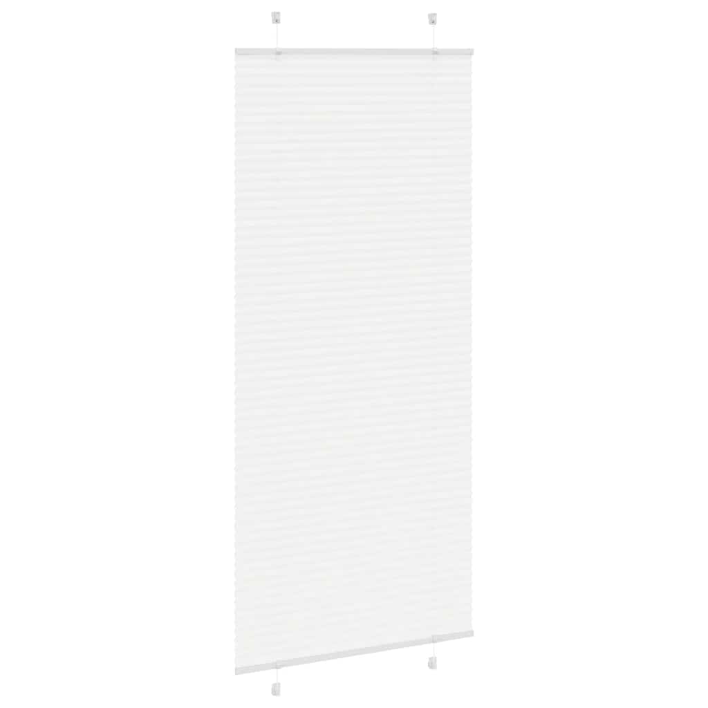 Branco plissada cega 90x200 cm largura tecido 89,4 cm poliéster