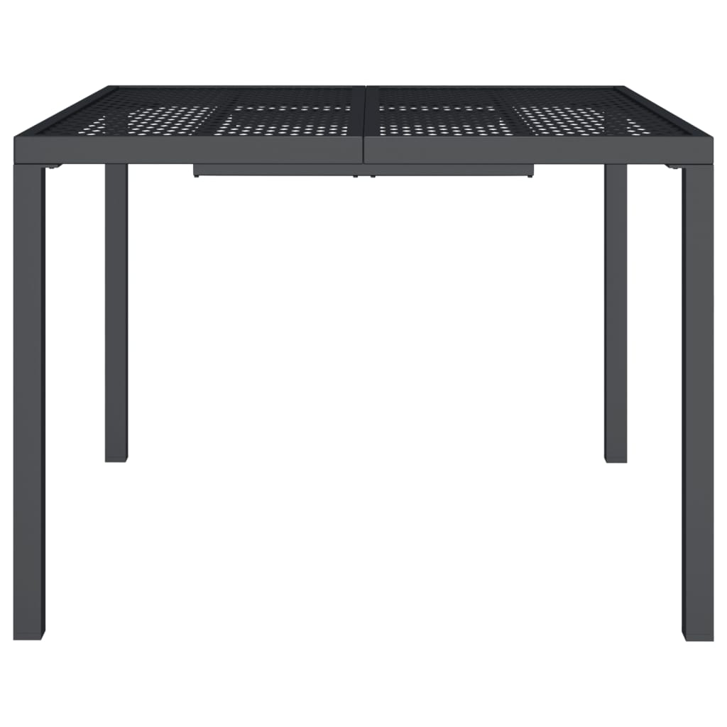Mesa de jardim 100x100x72 cm aço antracite