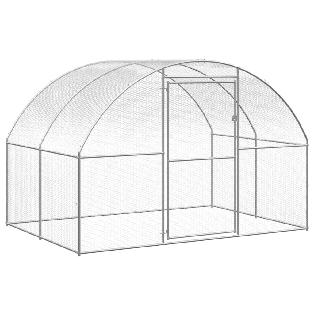 Galinheiro de exterior 3x20x2 m aço galvanizado