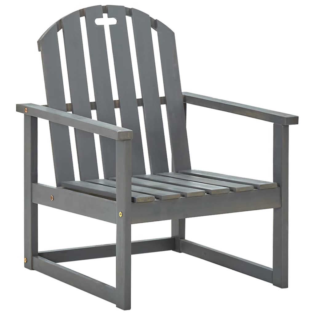 Cadeirões de jardim 2 pcs madeira de acácia maciça cinzento
