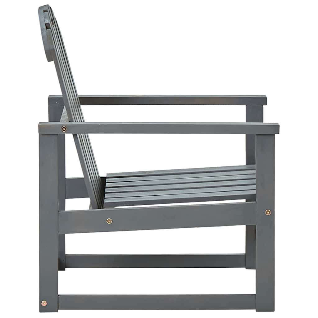 Cadeirões de jardim 2 pcs madeira de acácia maciça cinzento