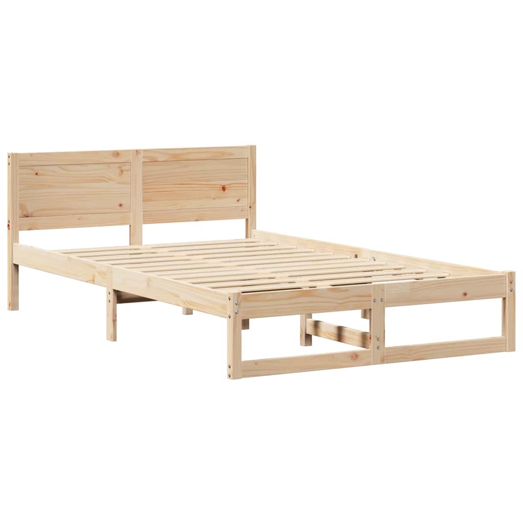 Estrutura da cama com cabeceira natural 120 x 190 cm