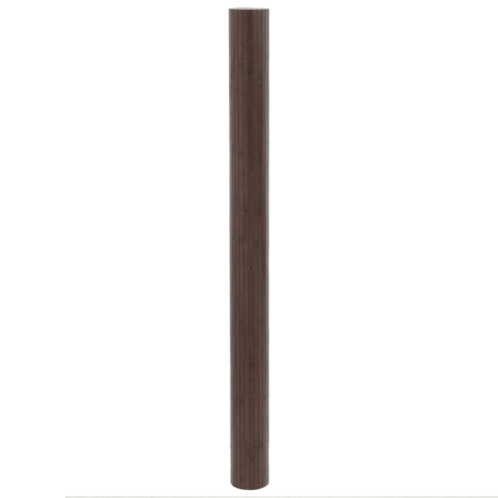 Tapete retangular 80x400 cm bambu castanho-escuro