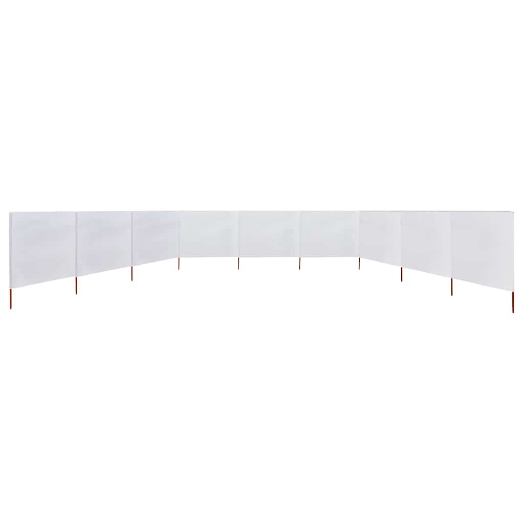 Para-vento com 9 painéis em tecido 1200x160 cm cor areia branco