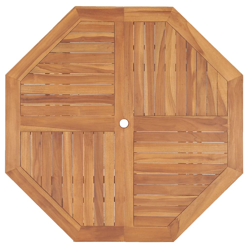 Mesa de jantar p/ jardim 110x110x75 cm madeira de teca maciça