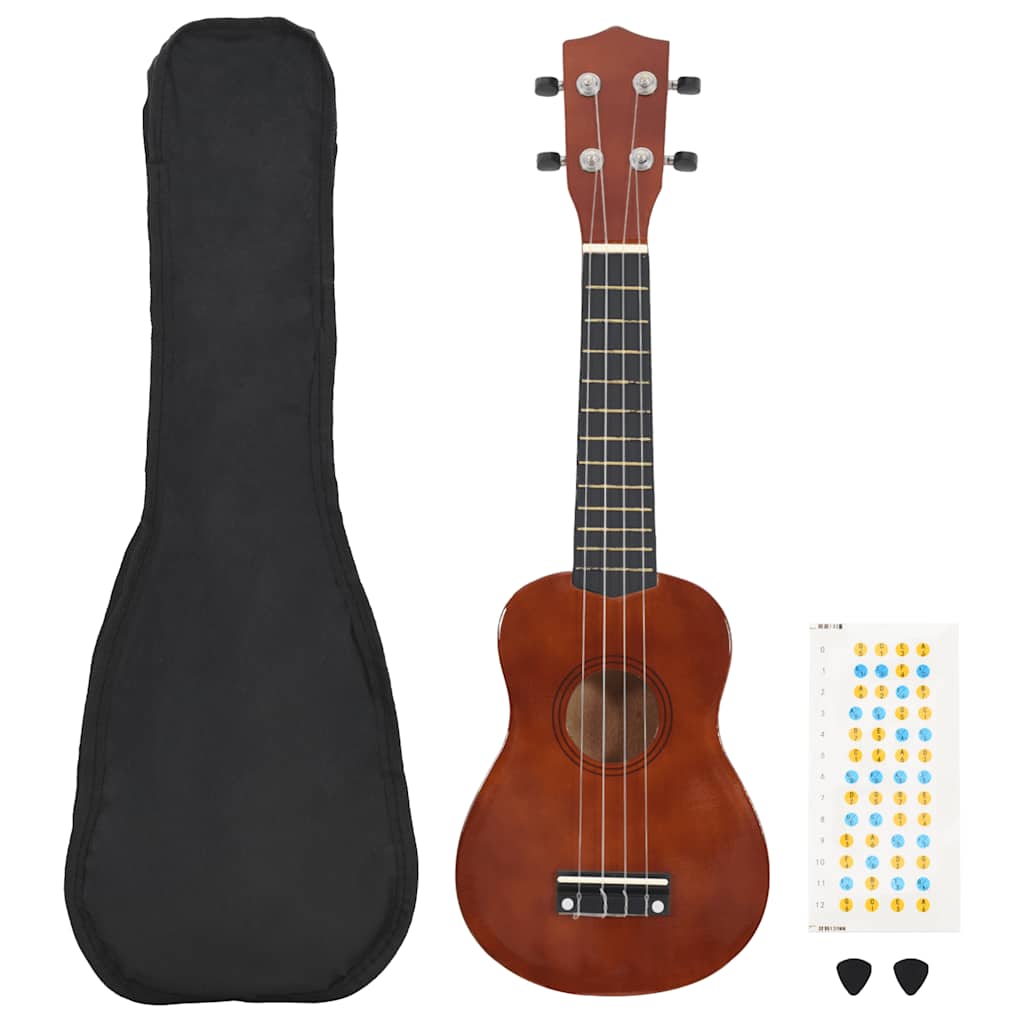 Conjunto ukulele soprano infantil c/ saco madeira clara 23"