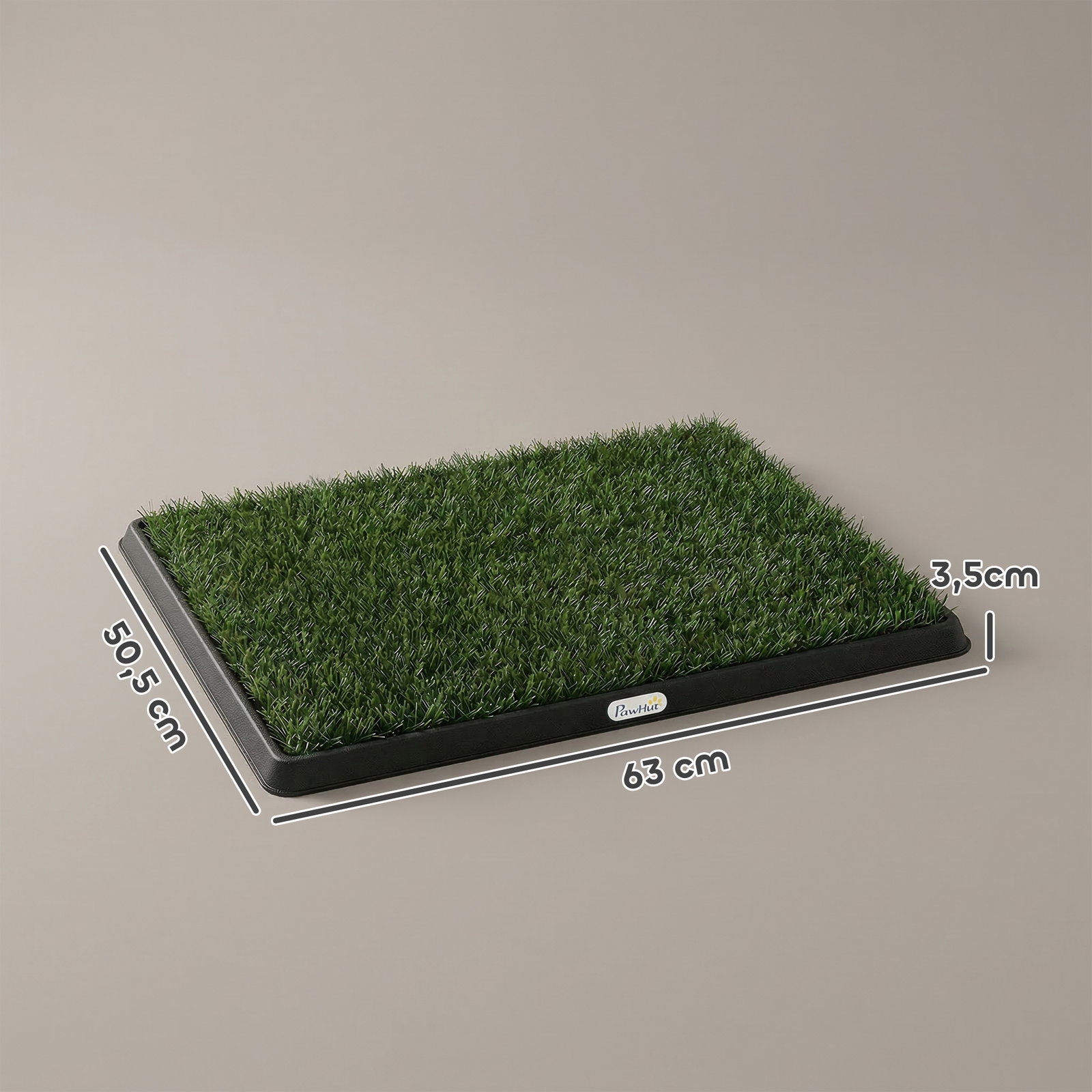 Sanita para cães com relva artificial 63x50,5 cm, tabuleiro sanitário para treino com drenagem verde