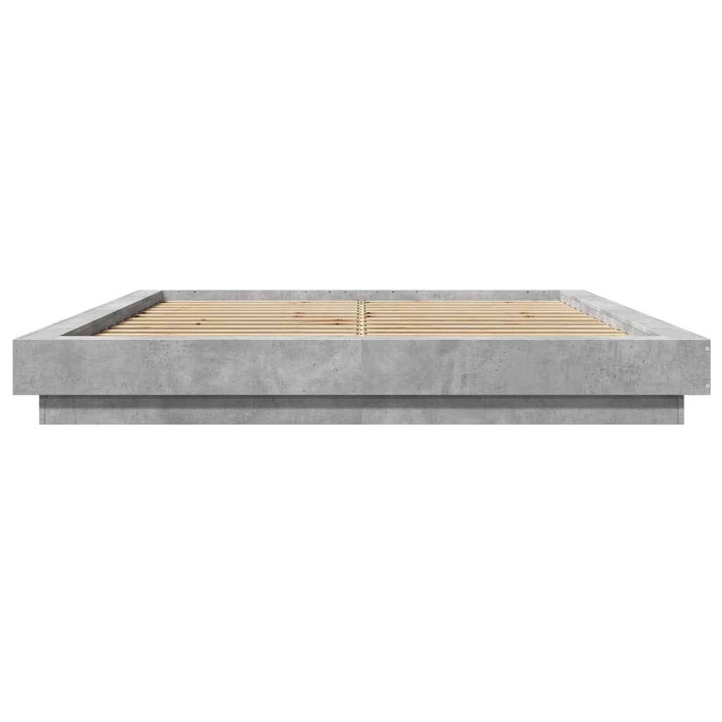 Estrutura de cama 150x200 cm derivados de madeira cinza cimento
