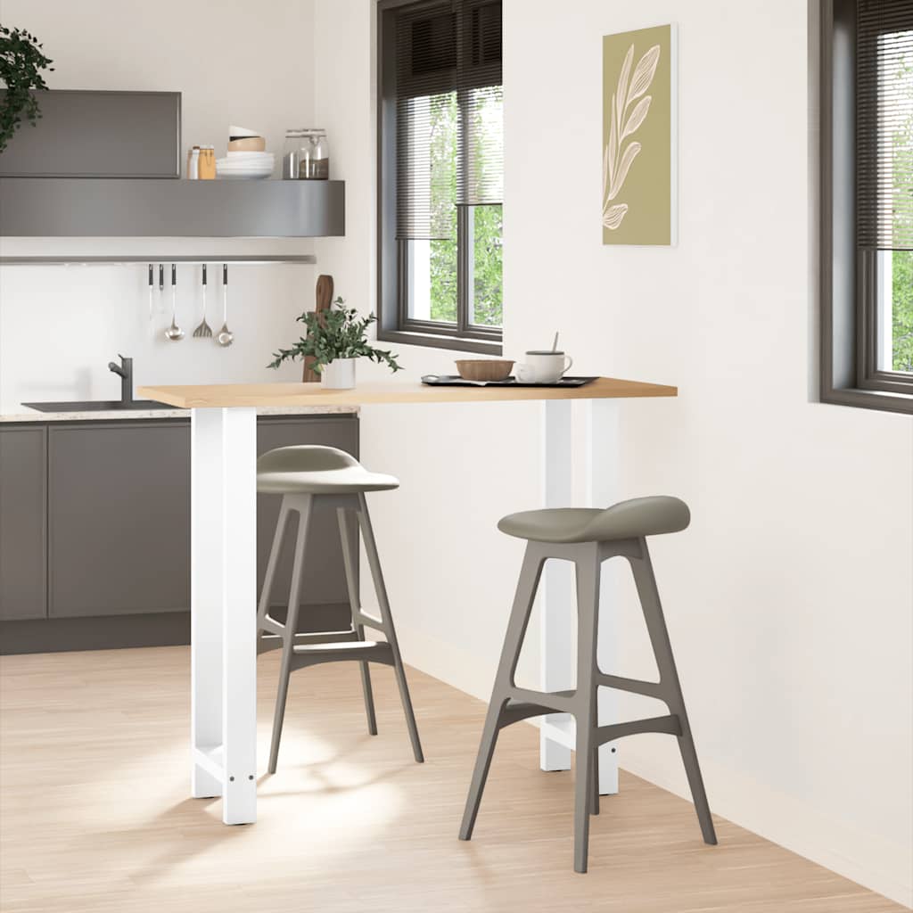 Pés para mesa de bar , brancos, 2 peças, 50x (110-111) cm, aço