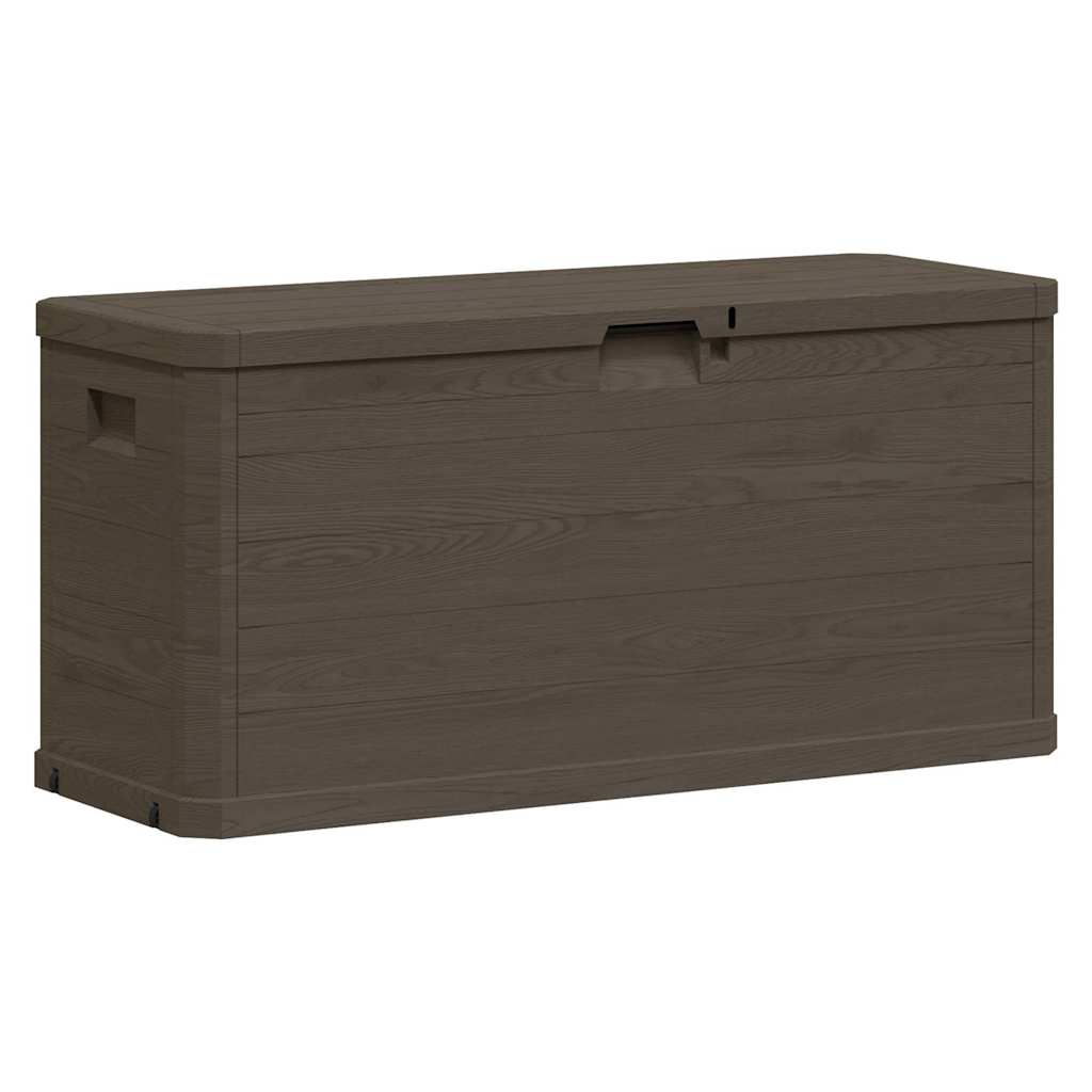 Caixa de arrumação para jardim 280 l castanho
