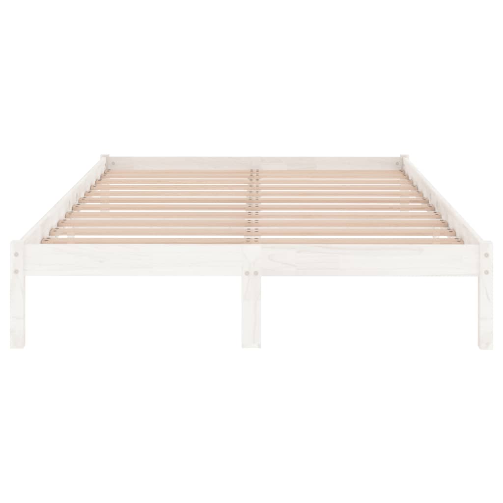 Estrutura de cama 200x200 cm pinho maciço branco