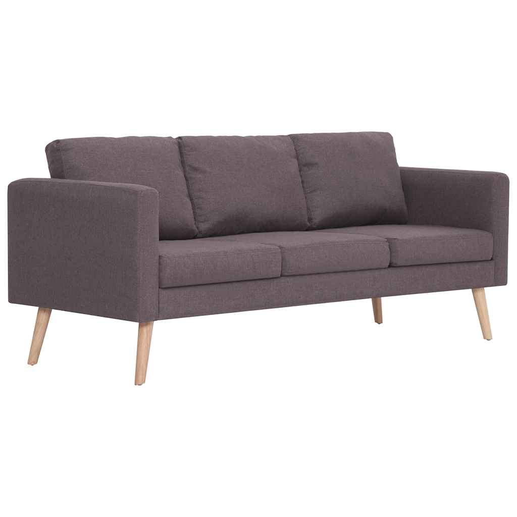 2 Pcs conjunto de sofás tecido cinzento-acastanhado