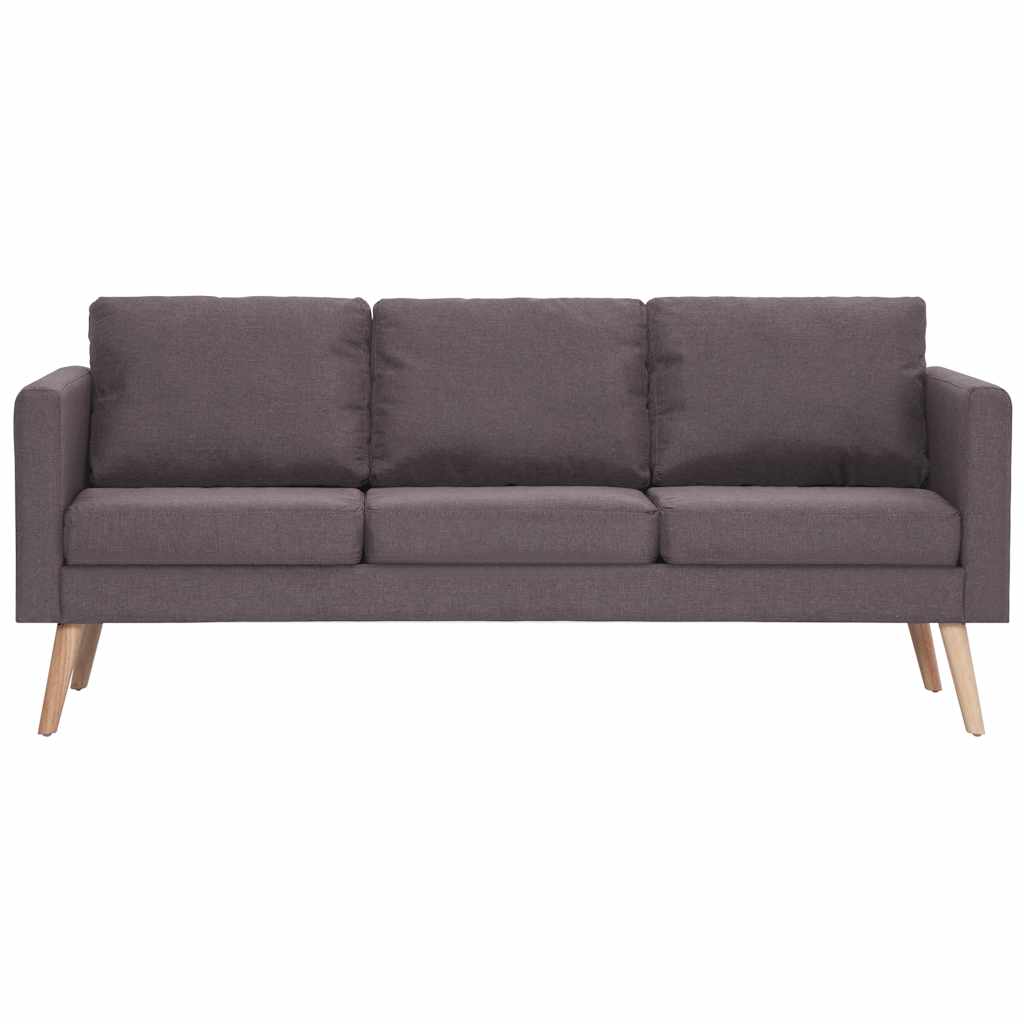 2 Pcs conjunto de sofás tecido cinzento-acastanhado