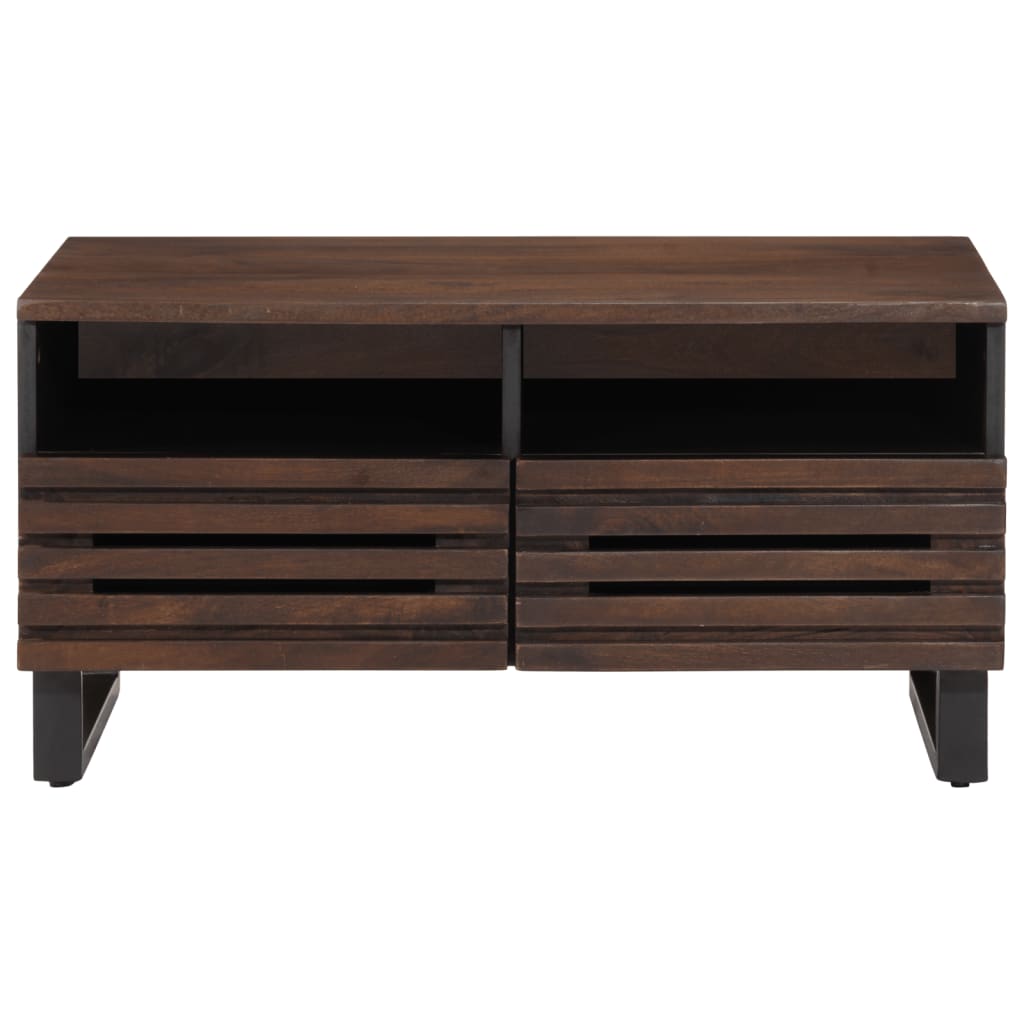 Mesa de centro 80x55x40 cm madeira de mangueira maciça castanho