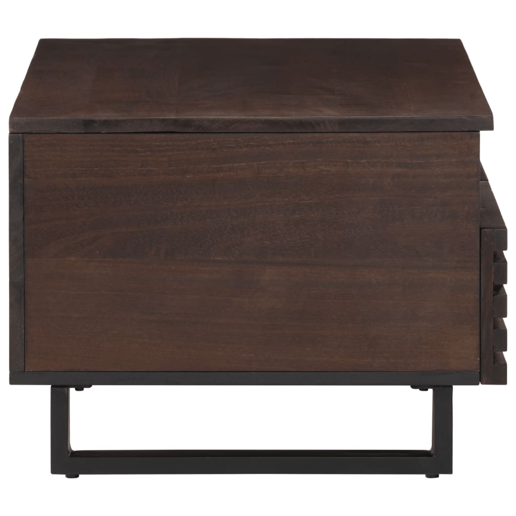 Mesa de centro 80x55x40 cm madeira de mangueira maciça castanho