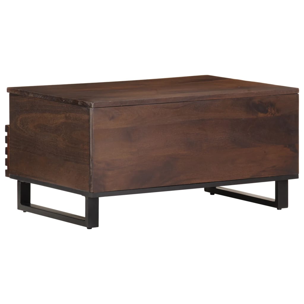 Mesa de centro 80x55x40 cm madeira de mangueira maciça castanho