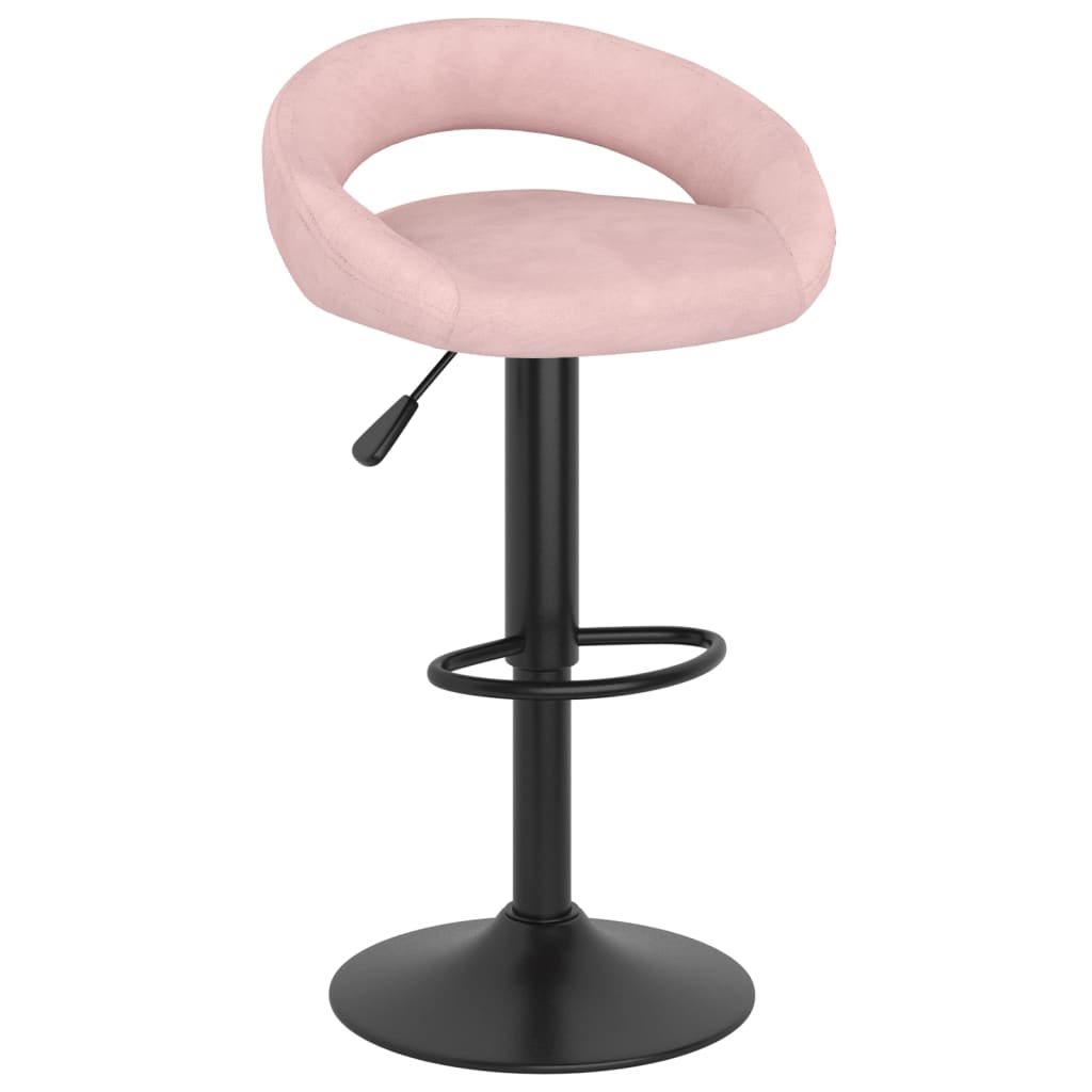 Bancos de bar 2 pcs veludo rosa