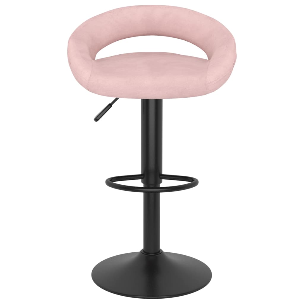 Bancos de bar 2 pcs veludo rosa