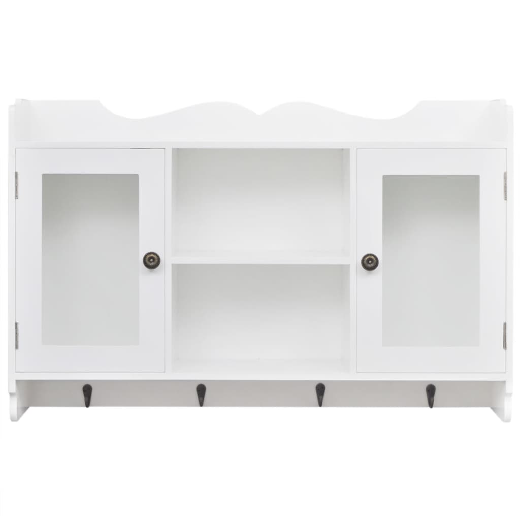 Armário de parede para exposição de livros/dvd/copos MDF branco