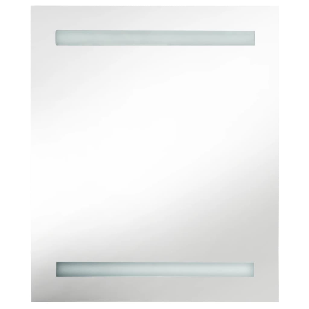 Armário espelhado casa de banho LED 50x14x60cm cinzento cimento