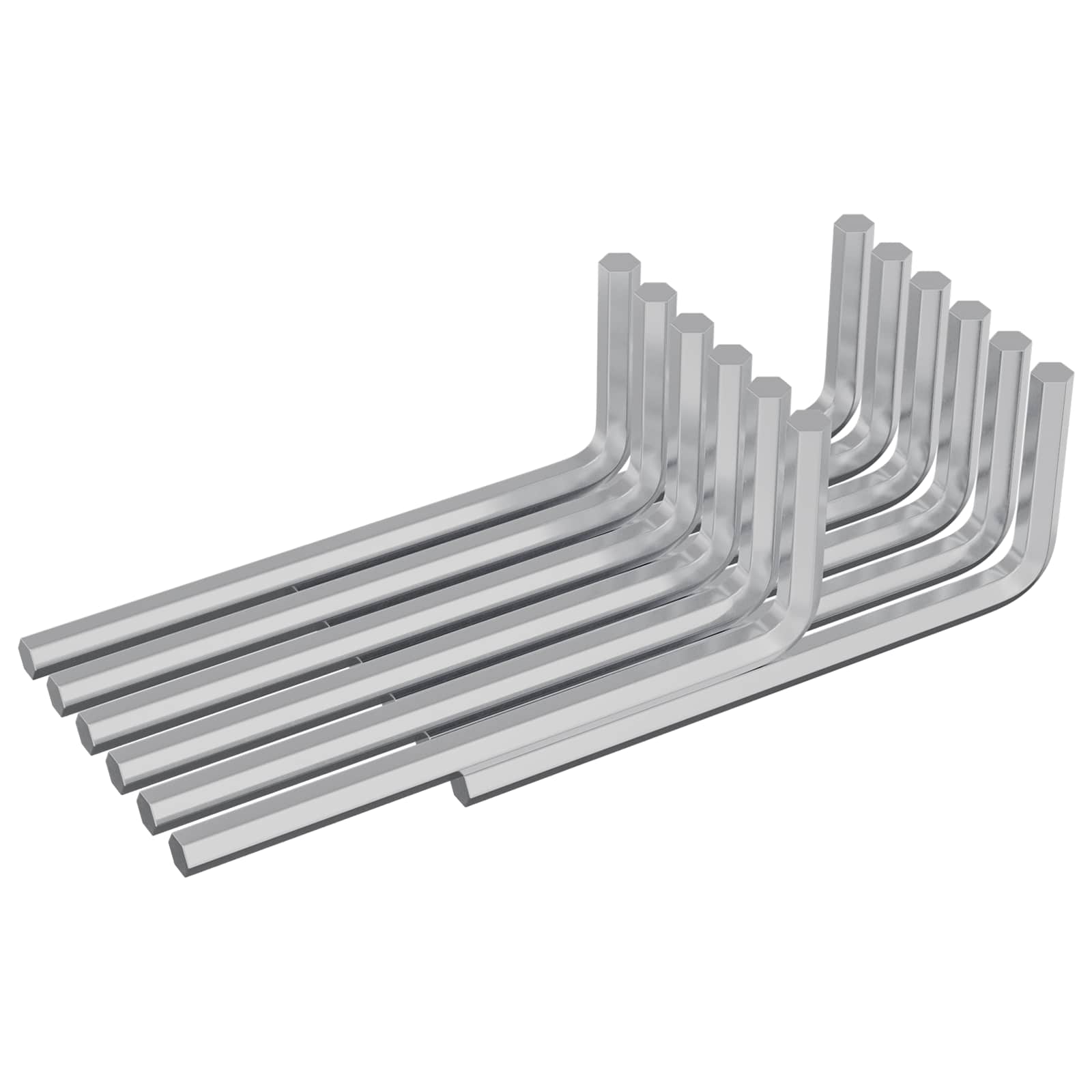 Chave hexagonal 2118 unid. prateado 22 x 66 mm aço