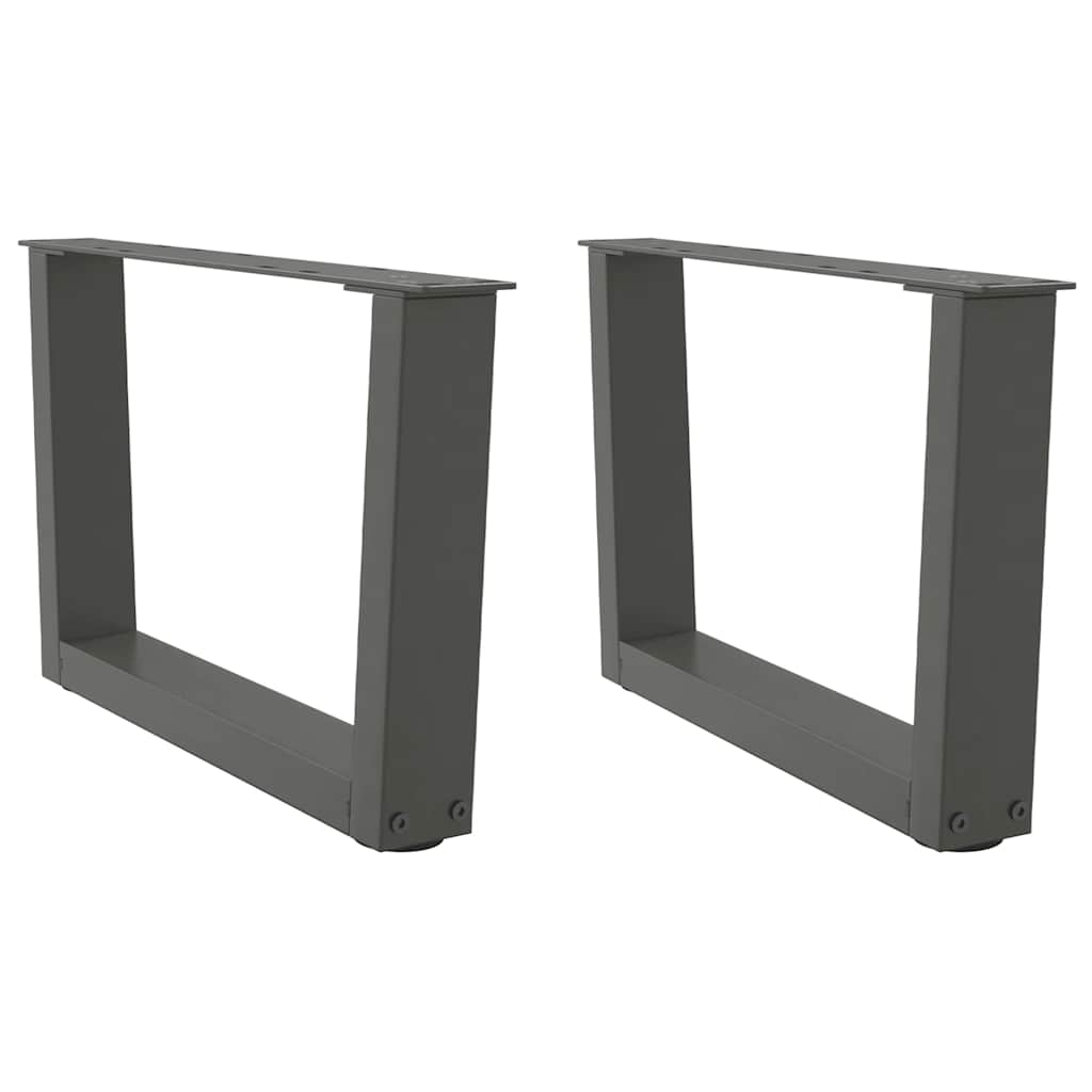 Pés para mesa de centro em v, 2 peças, antracite, 60x(30-31,3) cm, aço