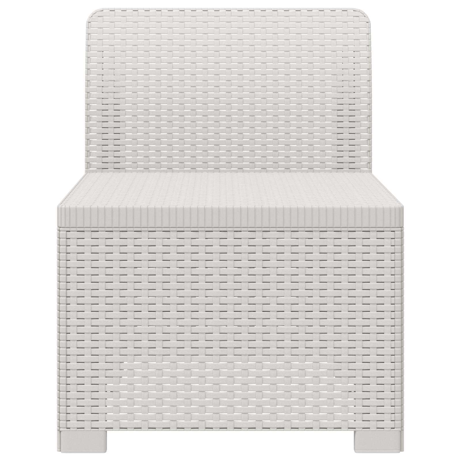 Sofá de jardim 1 lugar look rattan PP branco