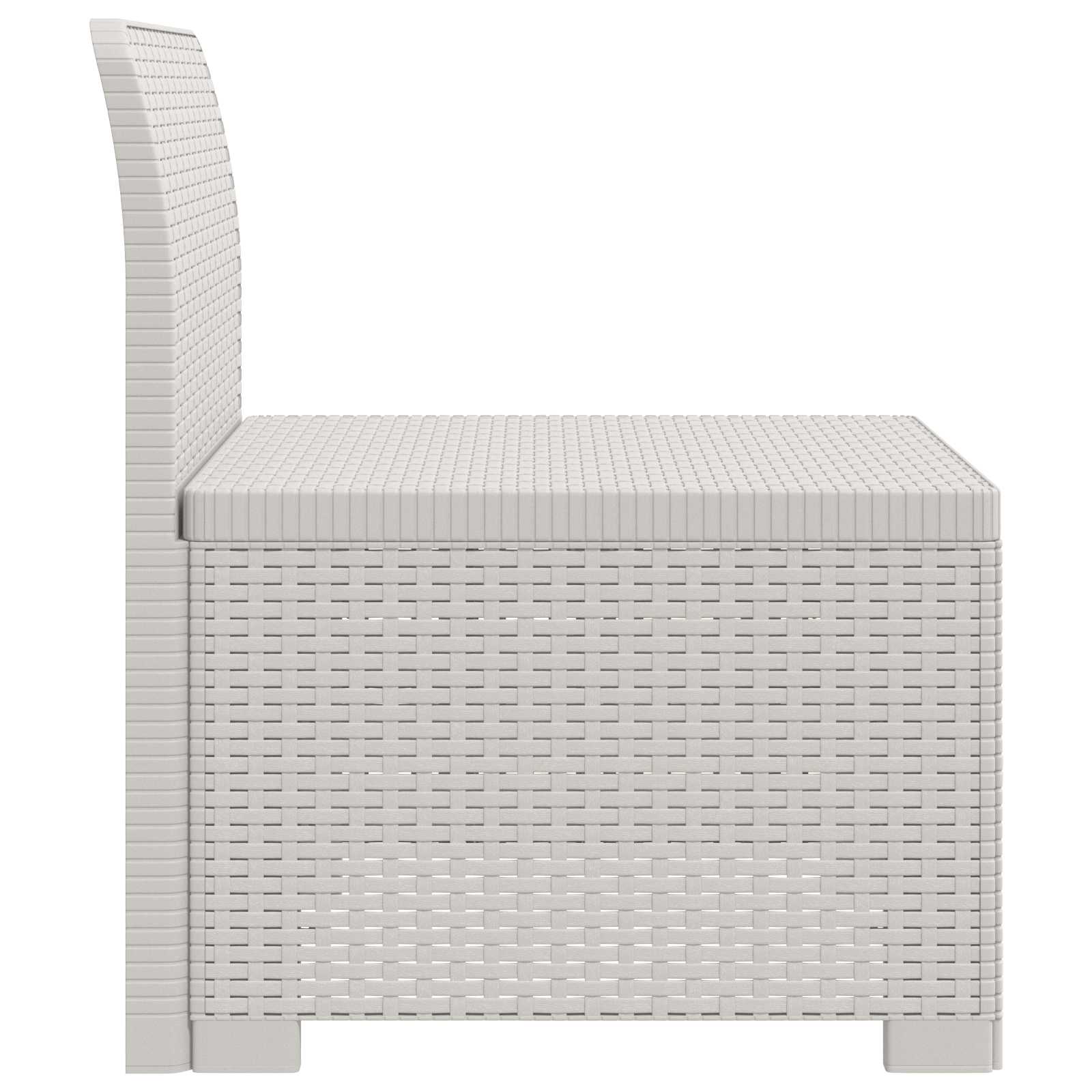 Sofá de jardim 1 lugar look rattan PP branco