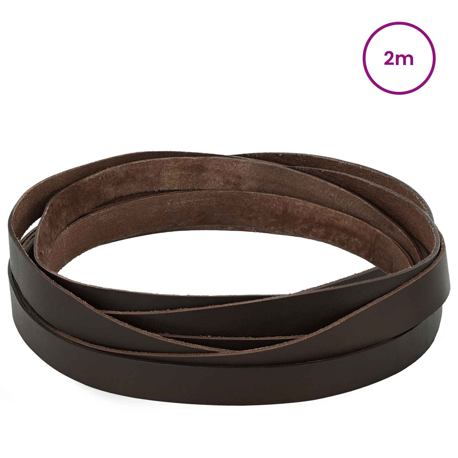 Pulseira de couro marrom escuro 200 x 1 cm couro