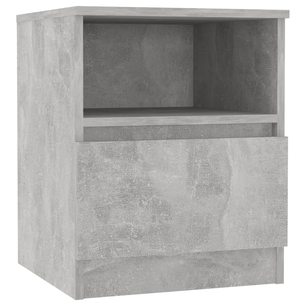 Mesas de cabeceira 2 pcs derivados de madeira cinza cimento
