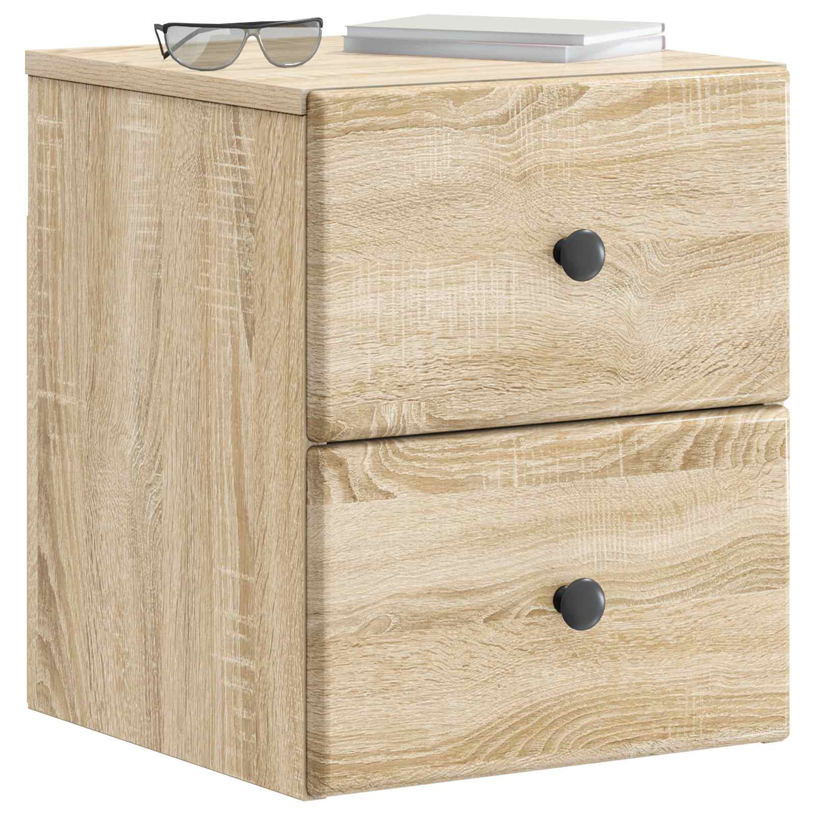 Gabinete de canto montado na parede 2 unid. carvalho sonoma