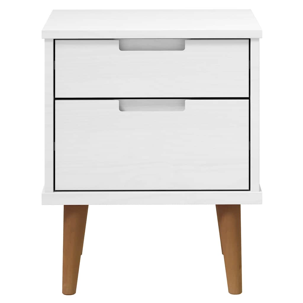 Mesa de cabeceira molde 40x35x48 cm pinho maciço branco